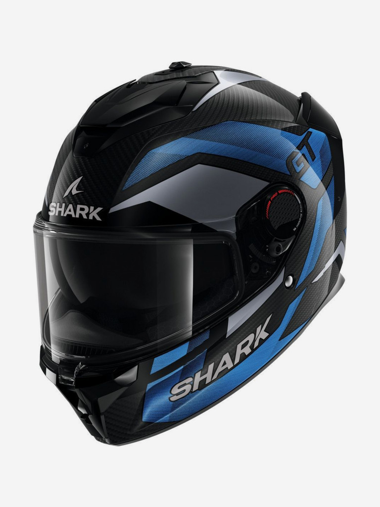 Мотошлем интеграл Shark SPARTAN GT PRO RITMO CARBON Black/Blue/Chrome