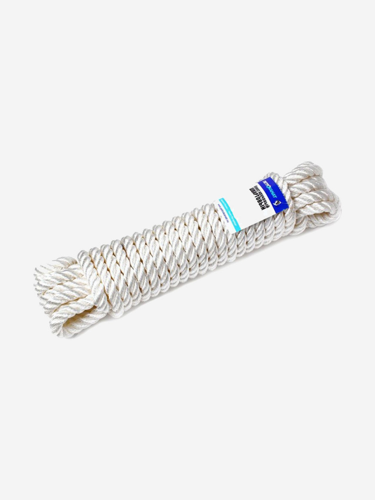 Канат крученый Петроканат ШВАРТОВЫЙ 14,0 мм, белый, 3000 кг, 9 м, евромоток