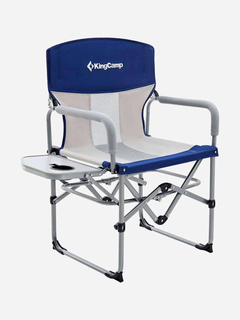 Кресло складное 3824 Portable Director Chair cталь, синий/серый, 83x50x92
