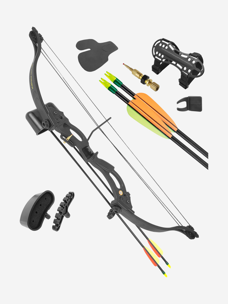 Лук детский блочный Ek Kirupira черный (с комплектацией)