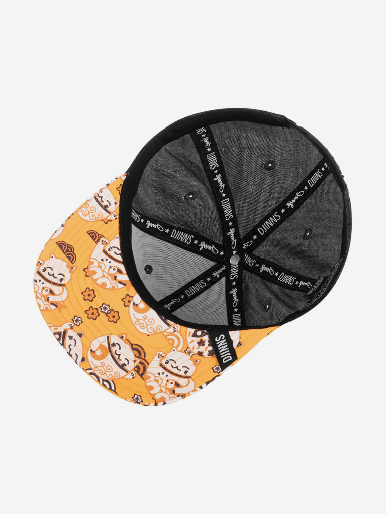 Бейсболка с прямым козырьком DJINNS 6P SB LuckyCat Linen Rev.