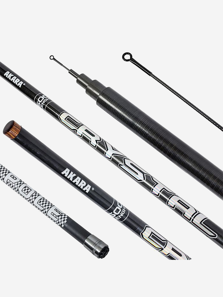 Удилище телескопическое угольное д/с Akara Crystal Pole (10-30) 4,0 м без колец