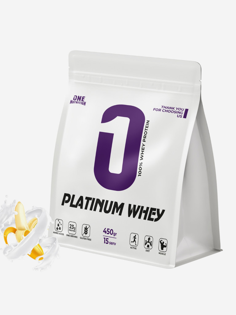 Сывороточный протеин, One Nutrition, 450 г, банан