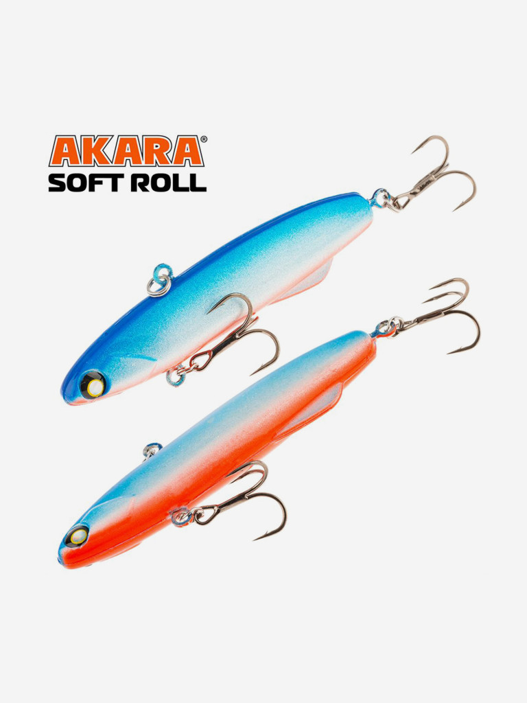 Воблер ратлин Akara Soft Roll 90мм 30г A12 виб зимний на щуку, судака