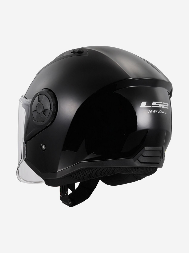 Мотошлем LS2 OF616 Airflow II Solid (черный глянцевый, Black)