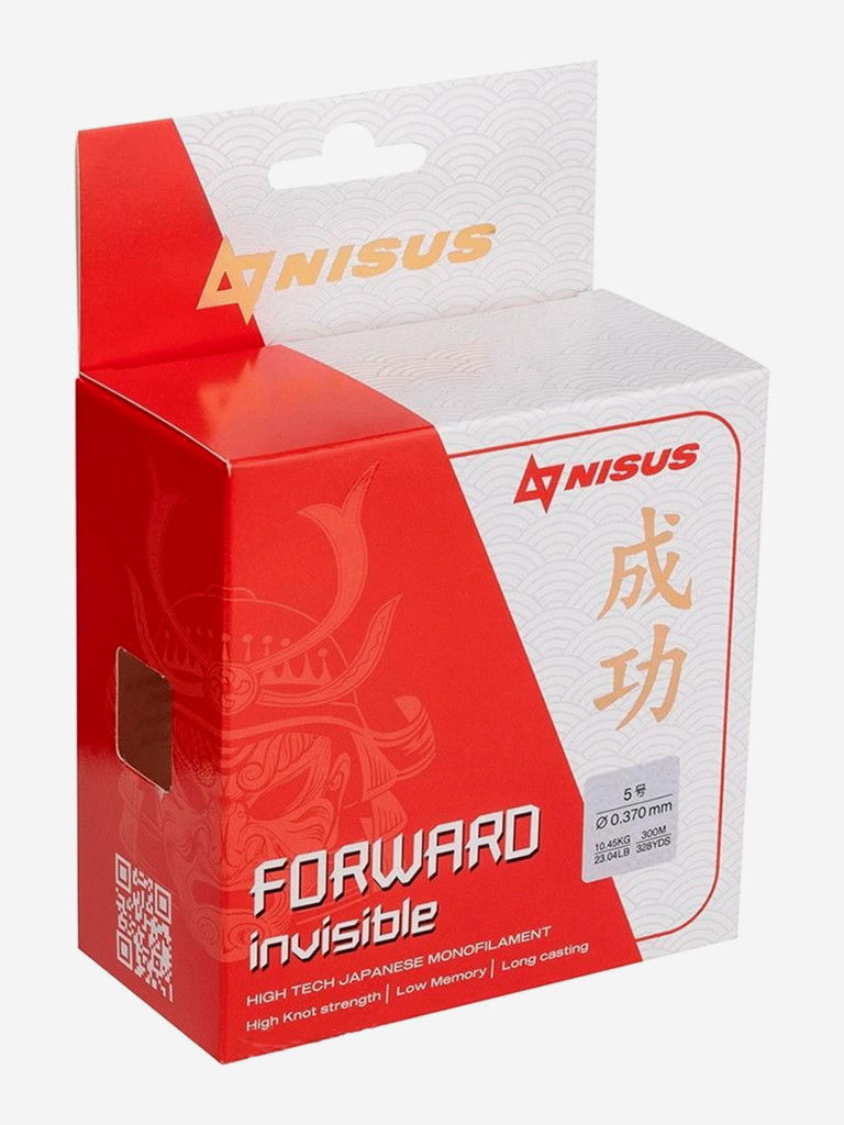 Леска для рыбалки Nisus FORWARD Invisible Nylon 0,370мм, 300м, 10,45кг, прозрачный