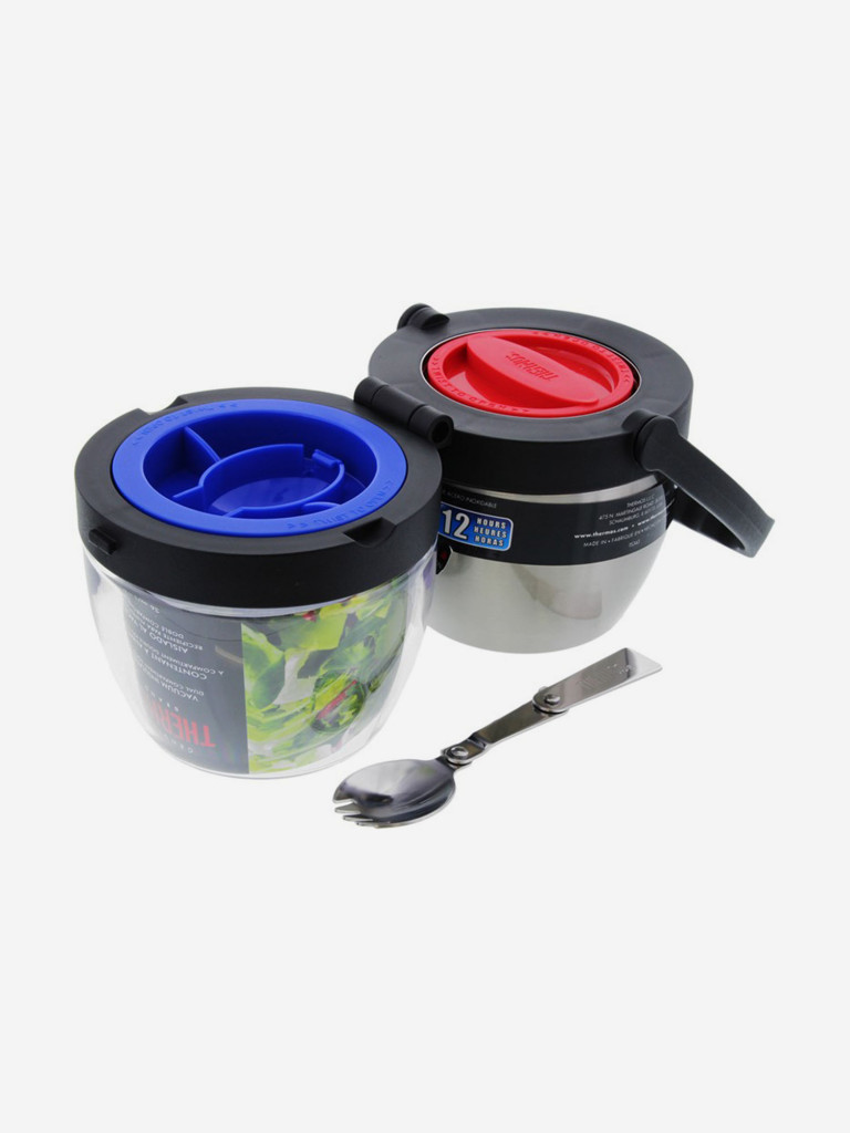 Термос с допополнительным отсеком 1л THERMOS TS-3430 стальной цвет