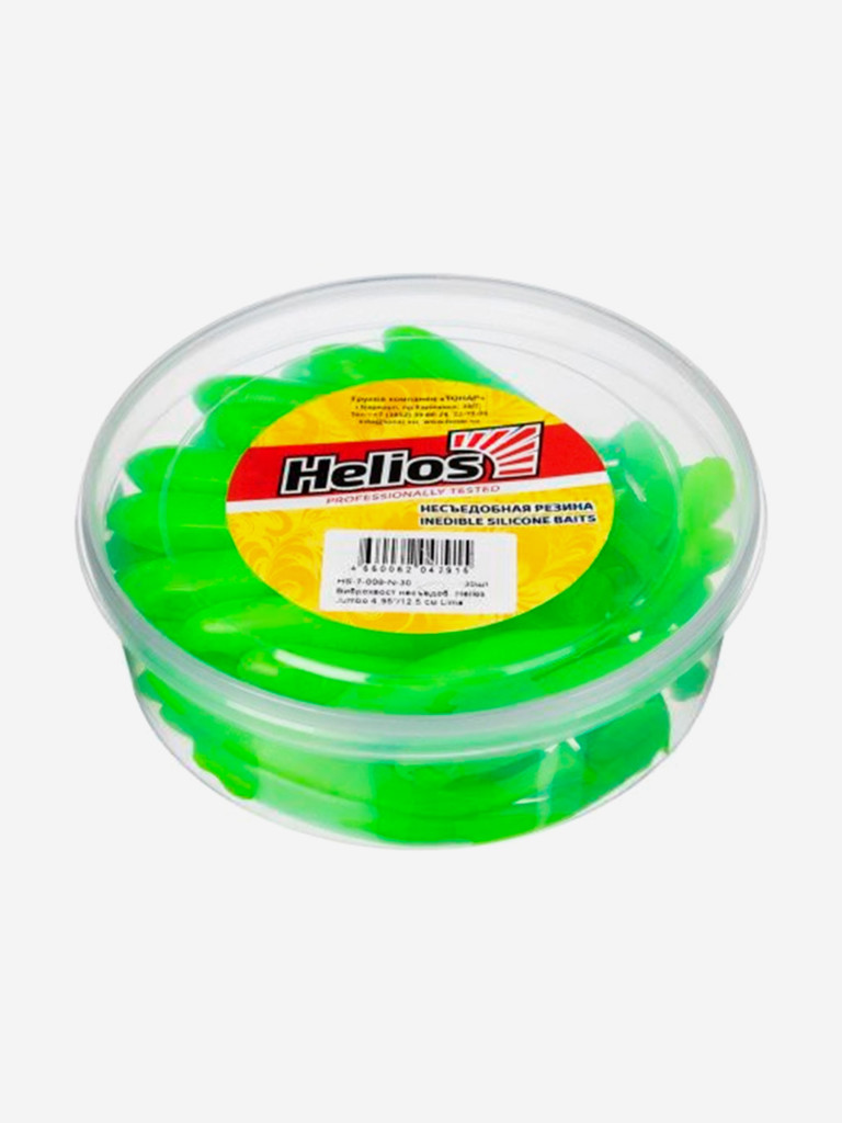 Мягкая приманка Helios Jumbo, 4,95'' / 12,5 см, Lime, 30 шт (HS-7-008-N-30)
