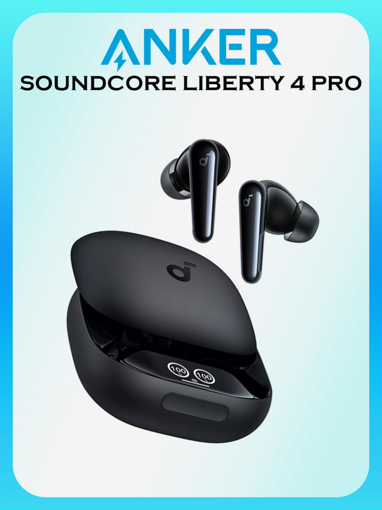 Беспроводные наушники Anker Soundcore Liberty 4 Pro, черные