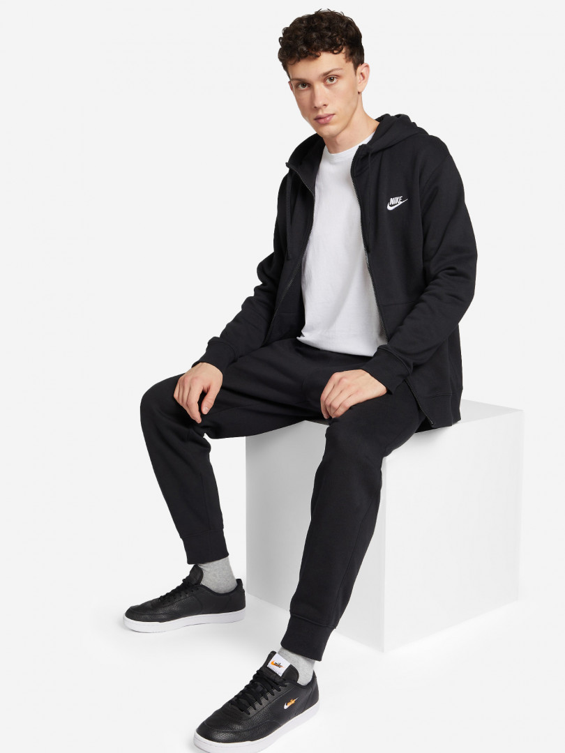 фото Толстовка мужская nike sportswear club fleece, черный