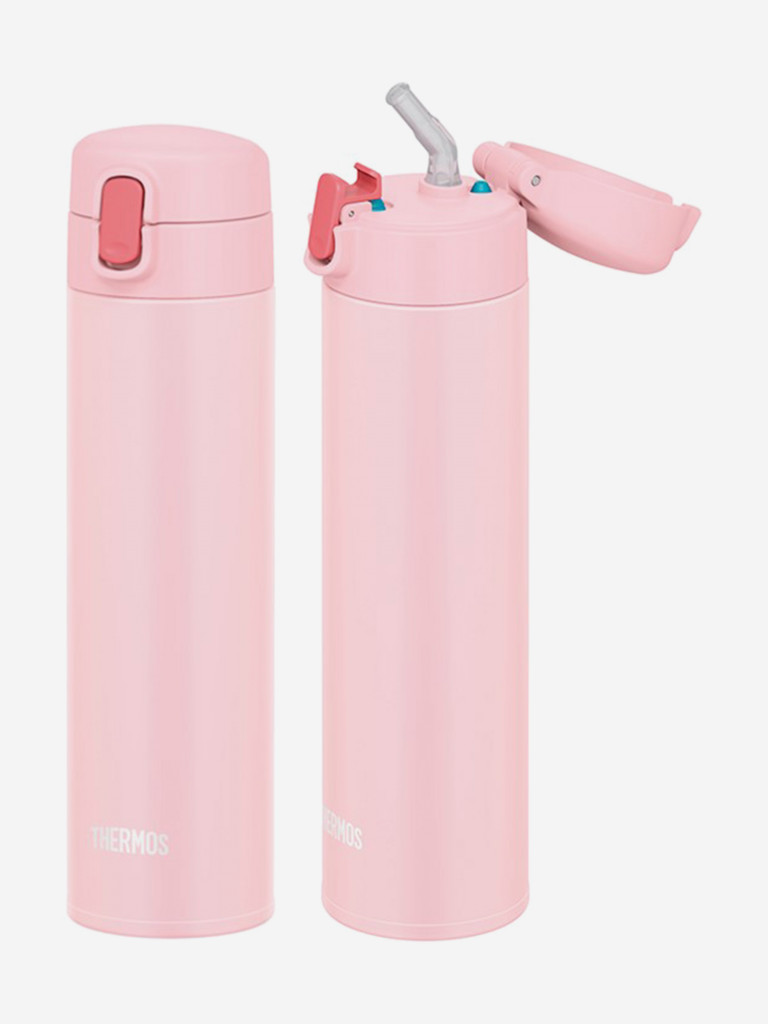 Термокружка с трубочкой 450 мл THERMOS FJM-450 розовая