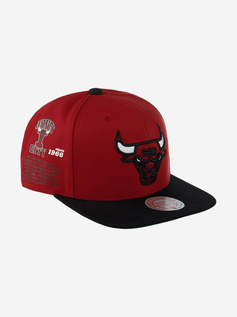 Бейсболка с прямым козырьком MITCHELL NESS 6HSSSH22018-CBURED1 Chicago Bulls MLB