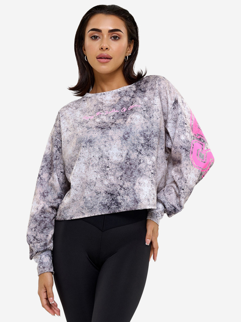 Толстовка укороченная Bona Fide Oversize Crop Longsleeve "Sexy Club"