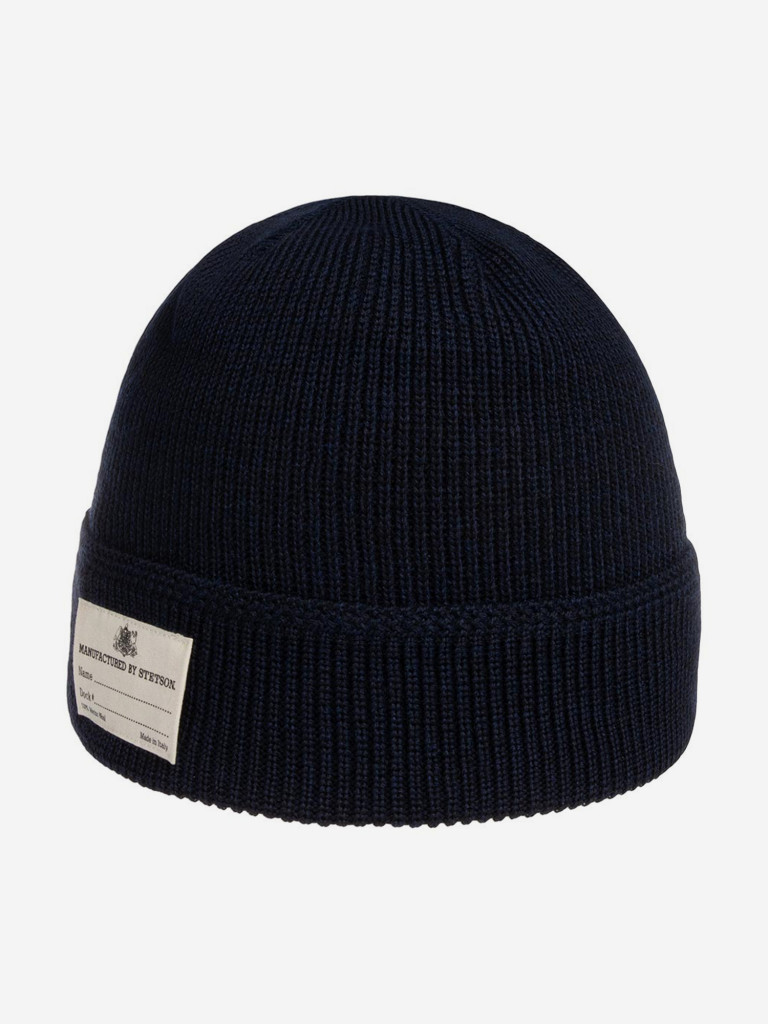 Шапка с отворотом STETSON 8599319 ONALASKA CUFF MERINO (синий)