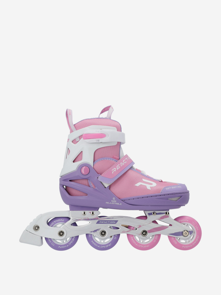 Набор детский: роликовые коньки, шлем, комплект защиты Reaction Rainbow