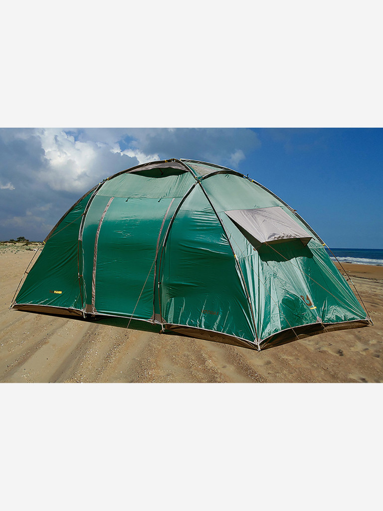 Палатка летняя 6-местая 2-комнатная с тамбуром, 510 х 220 х 205 см, TauMANN Montana