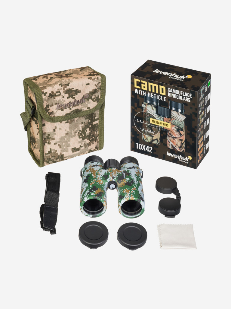 Бинокль Levenhuk Camo Dots 10x42 с сеткой
