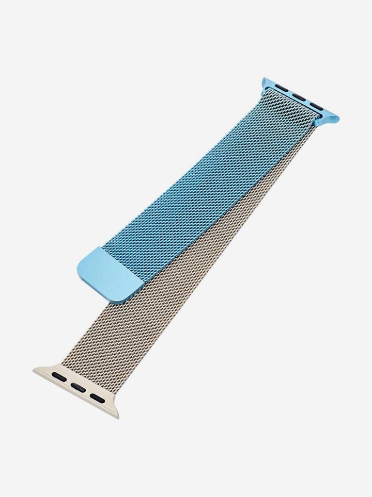 Ремешок для часов Apple Watch 41/40/38 mm Mutural Оригинал, ультралегкий металлический на магните — сине-золотой