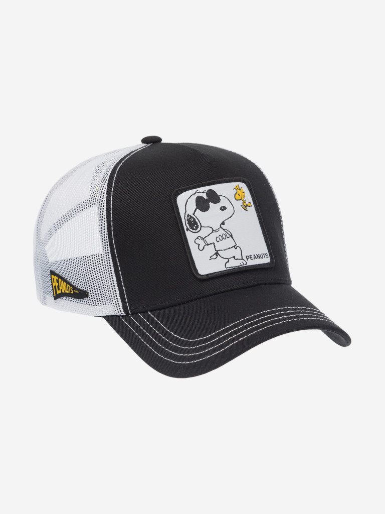 Бейсболка с сеточкой CAPSLAB CL/PEA/1/NAW1 Peanuts Snoopy and Woodstock (черный)