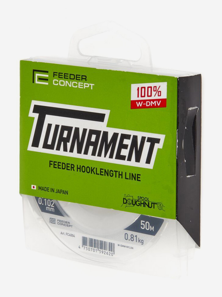 Леска рыболовная Feeder Concept Turnament монофильная японская, длина 50 м, диаметр 0,102 мм