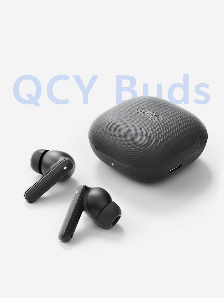 Беспроводные наушники QCY Bud, серые