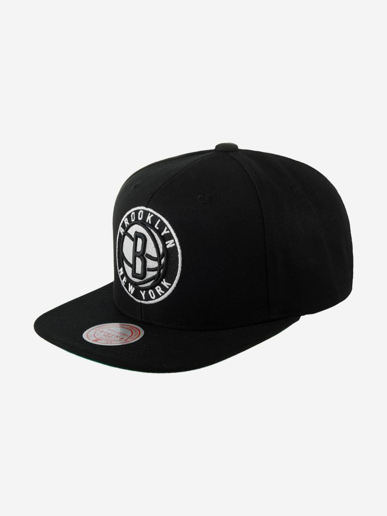 Бейсболка с прямым козырьком MITCHELL NESS HHSS5341-BNEYYPPPBLCK Brooklyn Nets NBA (черный)