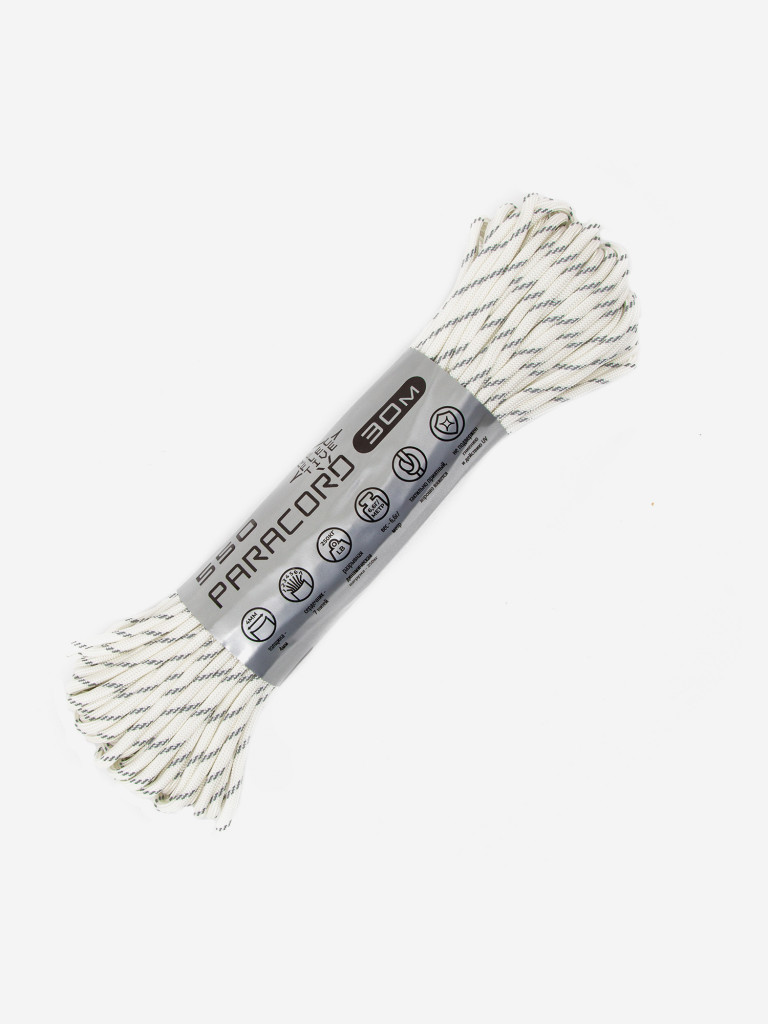 Паракорд 550 CORD nylon 30м RUS световозвращающий (white)