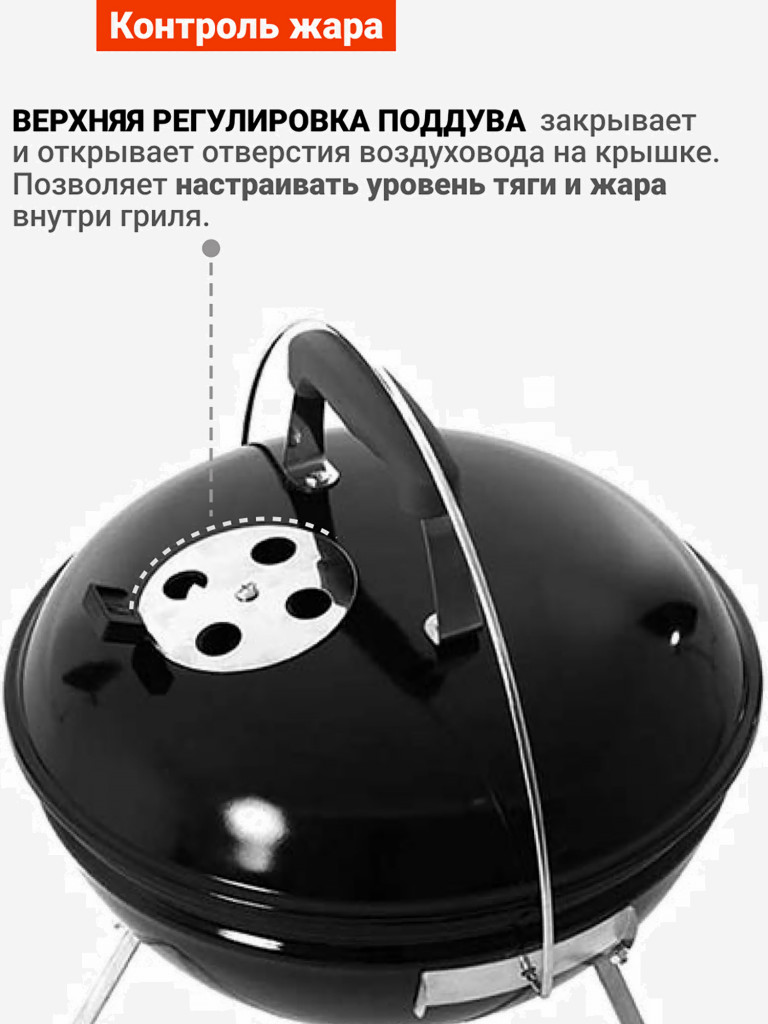 Угольный гриль барбекю Go Garden Premium 38