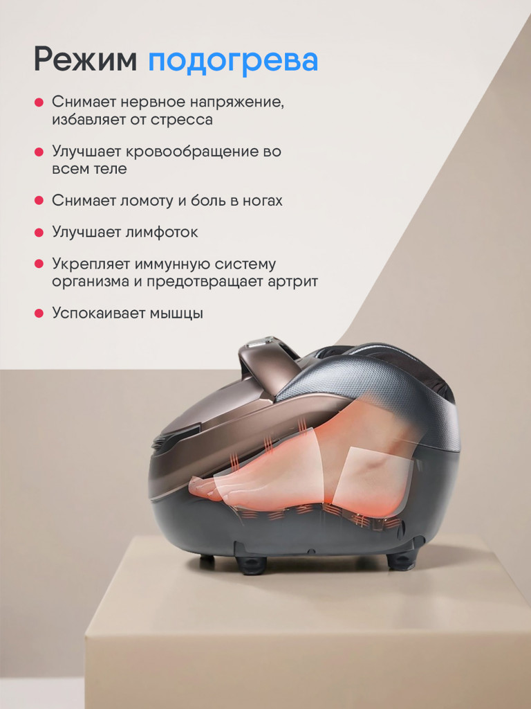 Массажер для ног Ergonova MaxiGO 4 электрический с подогревом