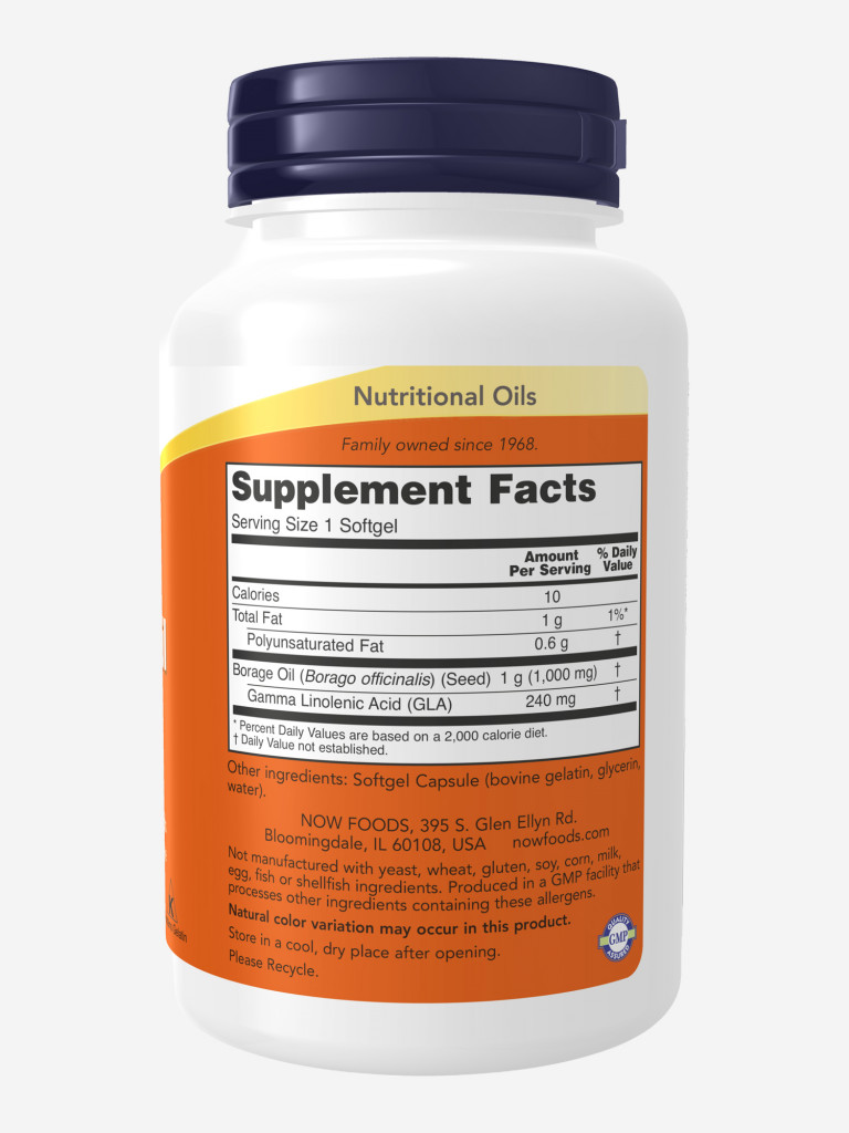 NOW "Масло огуречника" 1334мг 60 капс