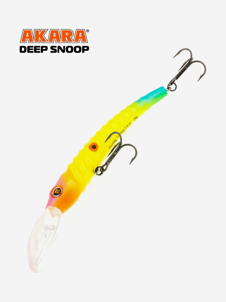 Воблер Akara Deep Snoop 120F минноу плавающий для троллинга на щуку, судака, сома 20гр A126
