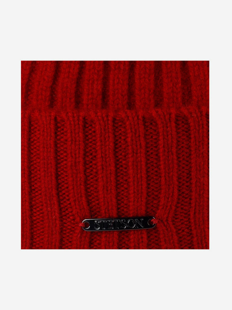 Шапка с отворотом STETSON 8599211 BEANIE CASHMERE (красный)