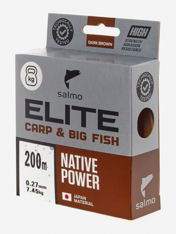 Леска рыболовная Salmo Elite CARP & BIG FISH монофильная на крупную рыбу длина 200 м, диаметр 0,27 мм