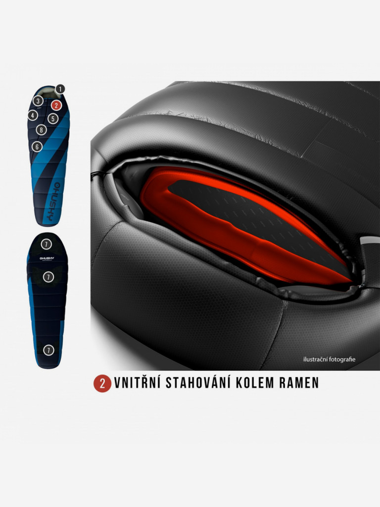 Спальник-кокон Husky EMBER -15С, правая молния