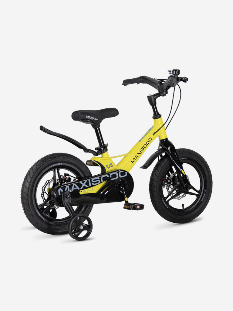 Велосипед детский Maxiscoo SPACE Deluxe Plus 14'' желтый матовый, 2026