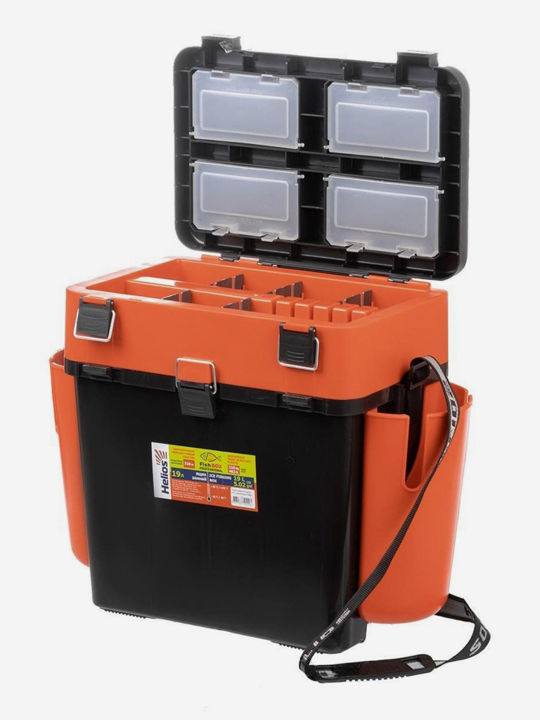 Ящик для зимней рыбалки Helios FishBox (19л) оранжевый