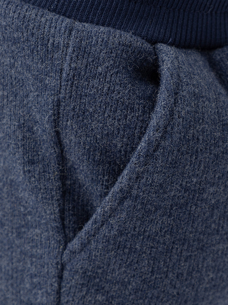Брюки трикотажные свободные синие Button Blue