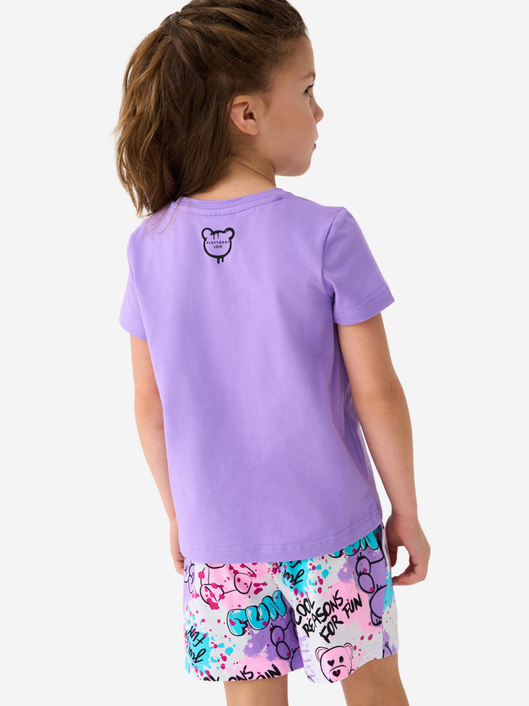 Комплект для девочек: футболка, шорты PlayToday