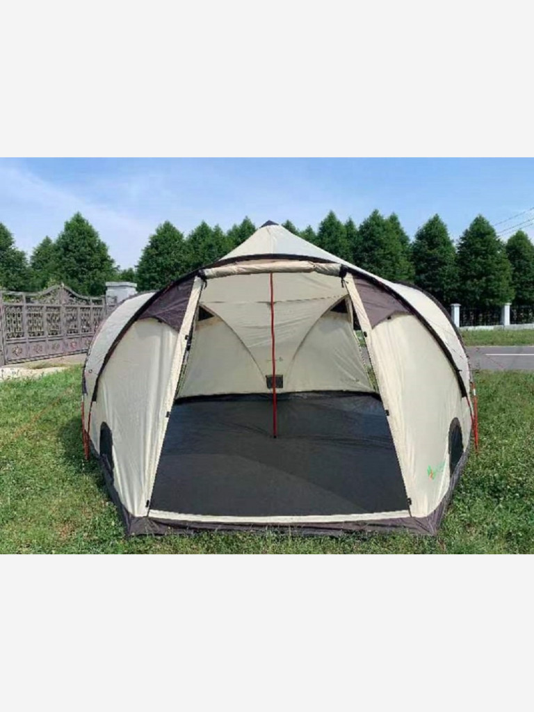 Просторный и высокий шатер Terbo Mir & Camping для летнего кемпинга
