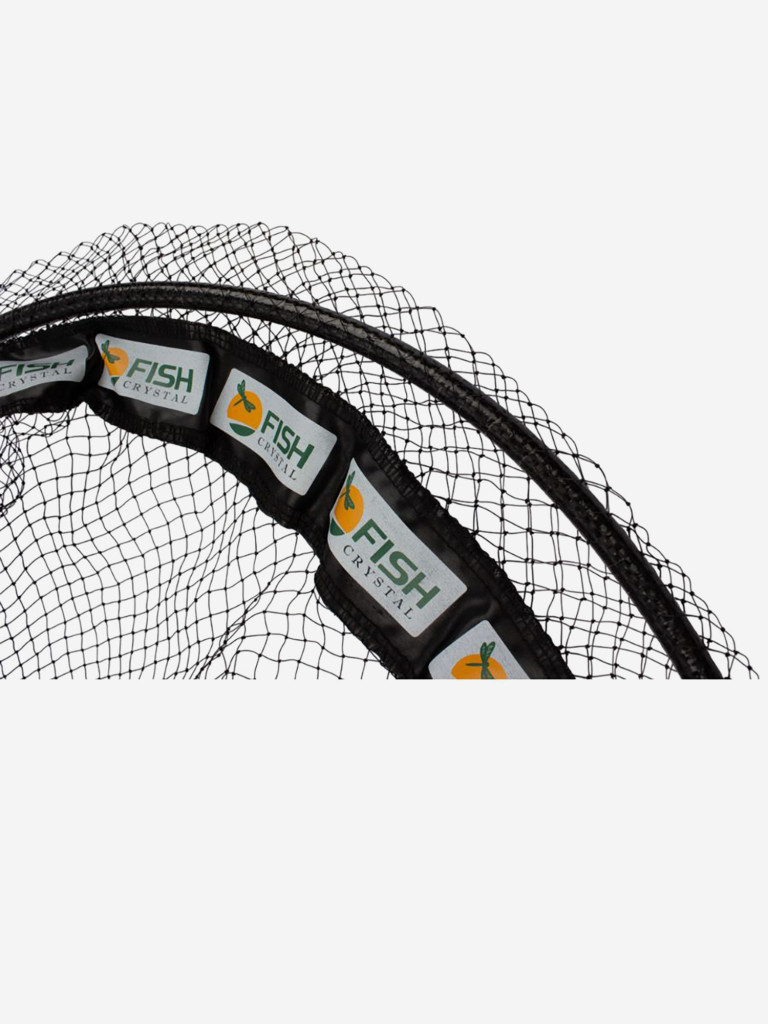 Голова для подсачека сетка чёрная леска, ячейка 7 мм, рамка карбон