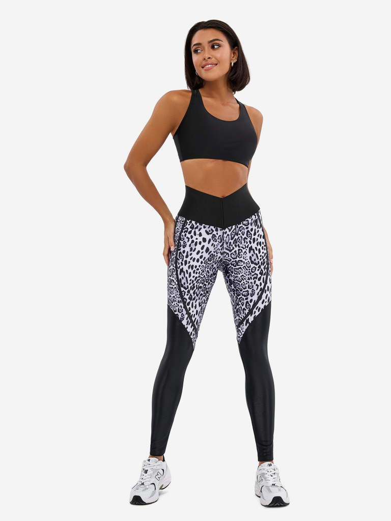 Лосины женские спортивные Bona Fide: Flirt Leggings "Snow Leo "