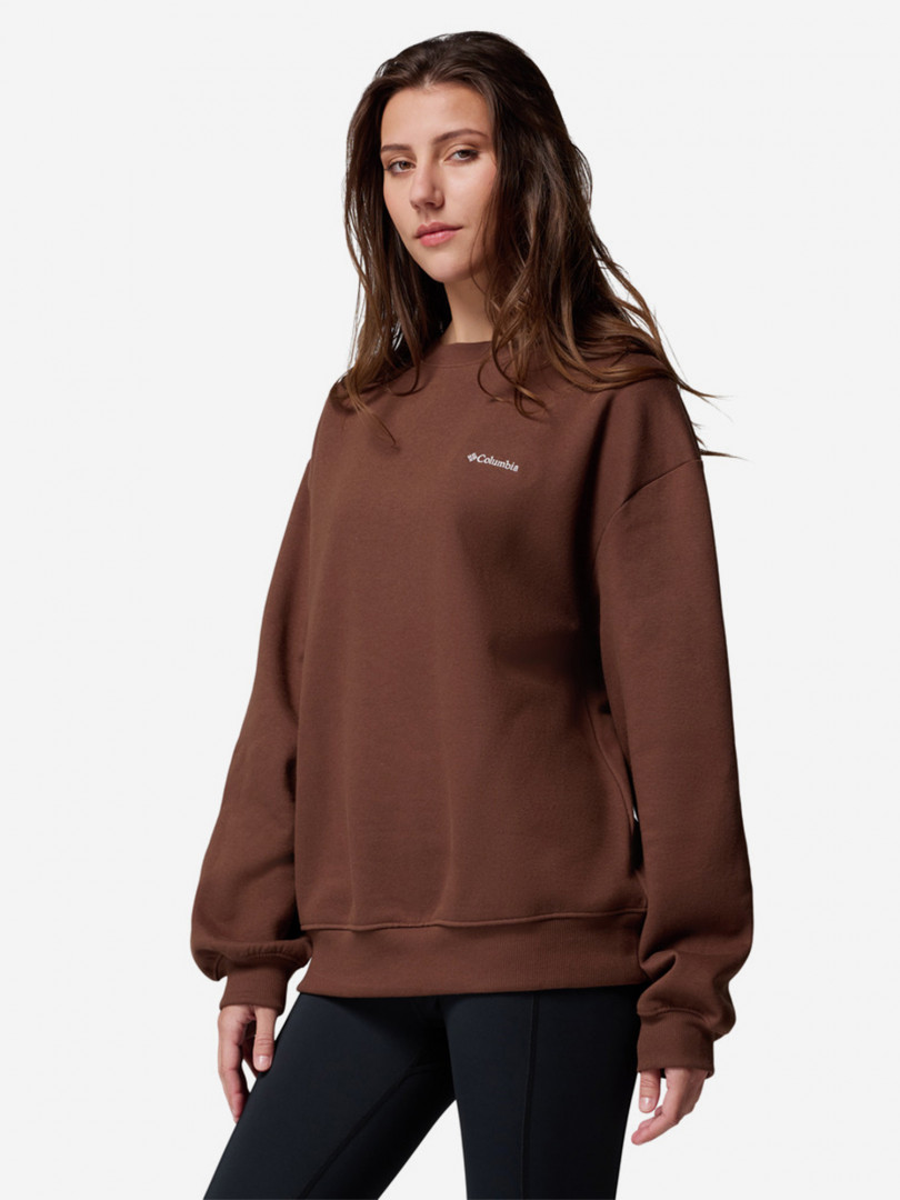 Свитшот женский оверсайз Columbia Aldermore Crew Коричневый 4999₽