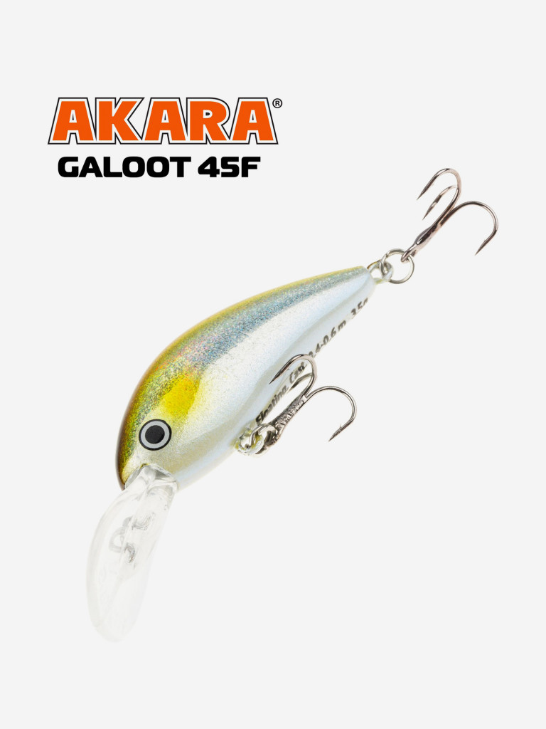 Воблер Akara Galoot плавающий, кренк, на окуня, щуку, голавля 45F 3,5 гр. A157
