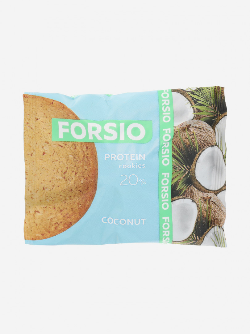 фото Протеиновое печенье forsio со вкусом кокоса, 40 г, мультицвет