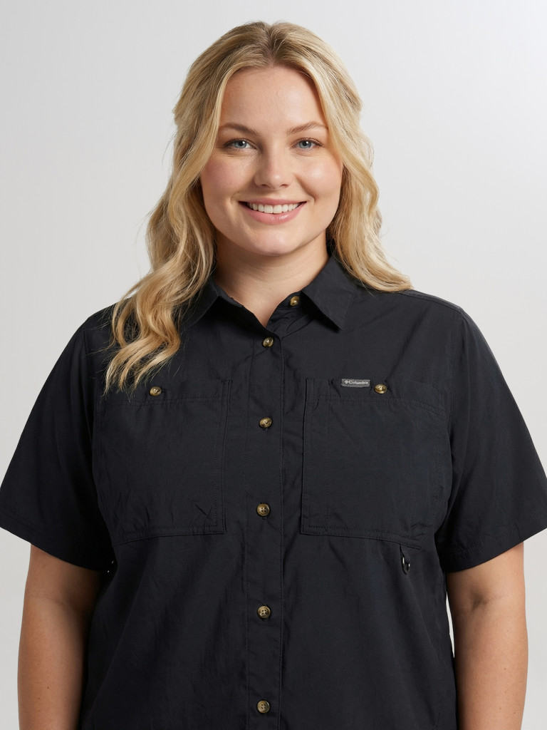 Рубашка с коротким рукавом женская Columbia Brea Falls Woven SS, Plus Size