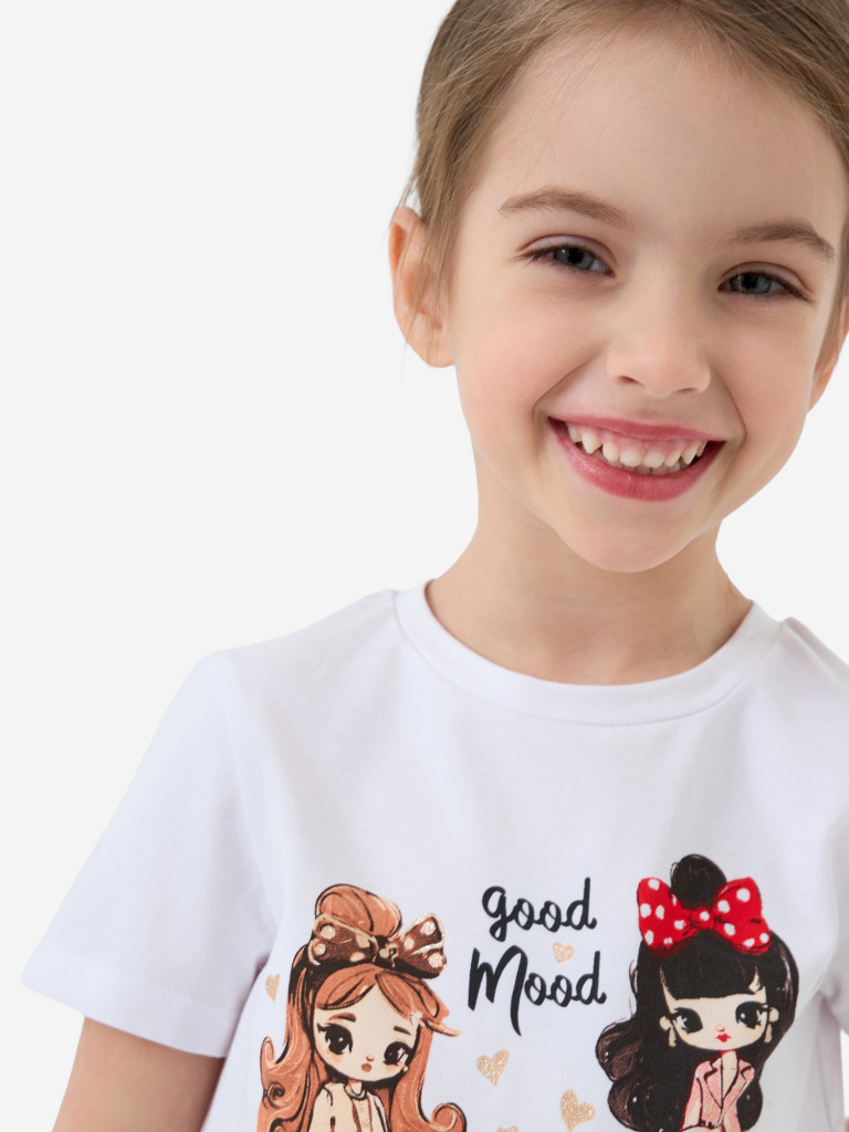 Комплект для девочек: футболка, легинсы укороченные PlayToday