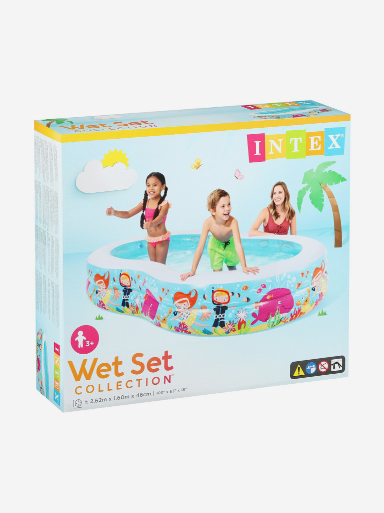 Надувной бассейн Intex 56490NP "Swim Center Seashore Pool" 262x160x46 см