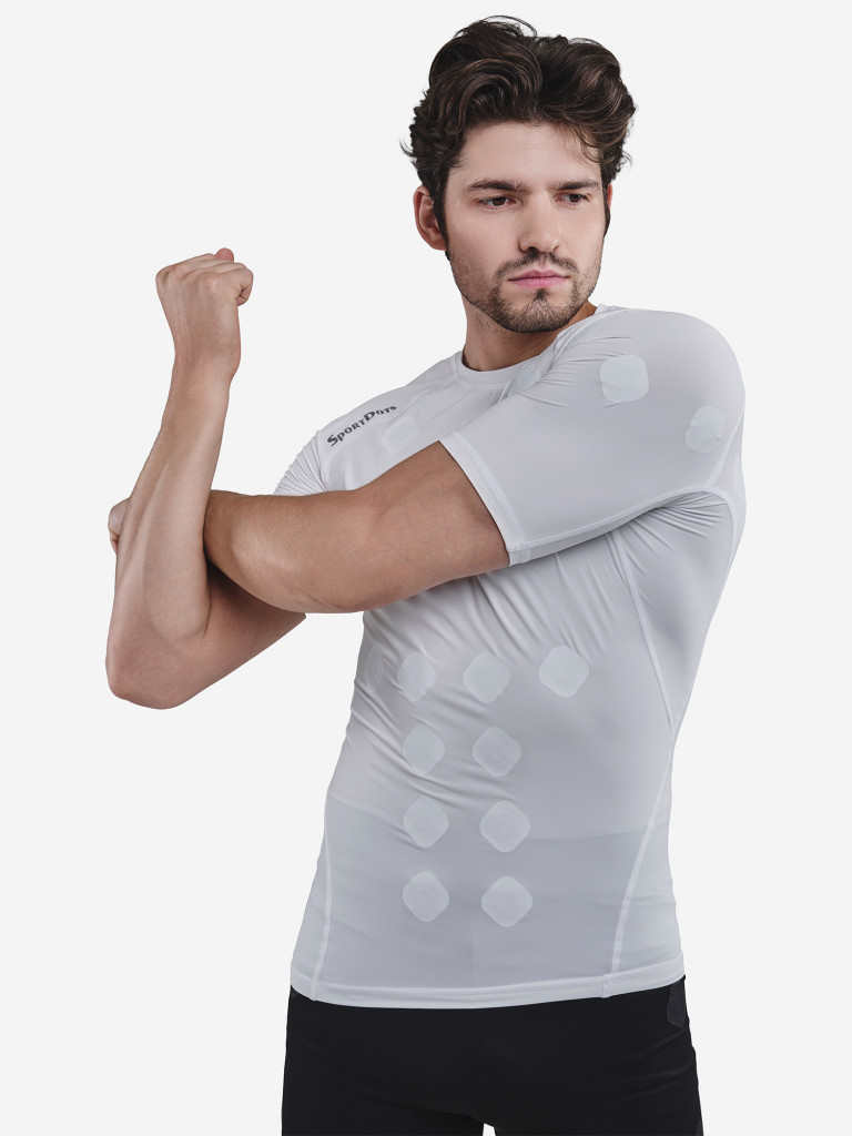Компрессионная футболка-суппорт спины SportDots, мужская,TSH-WT
