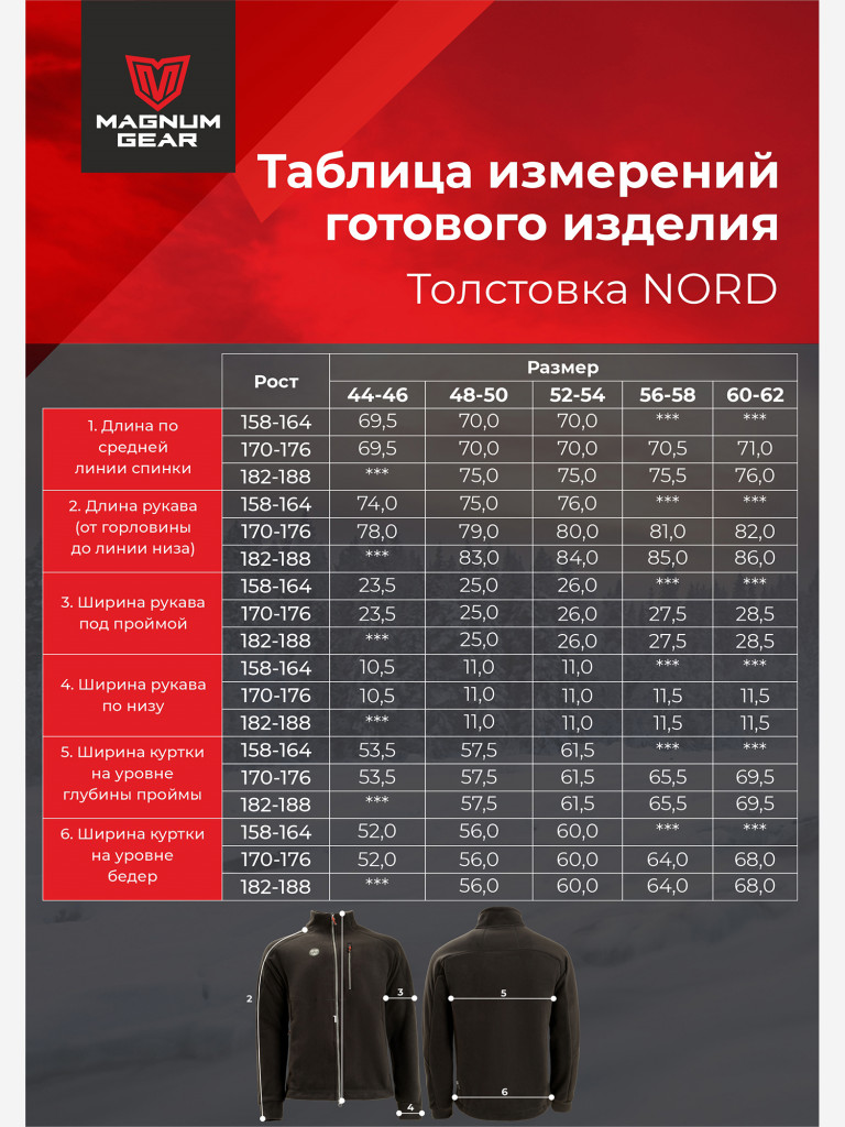 Толстовка флисовая для рыбалки и охоты MAGNUM GEAR NORD черный