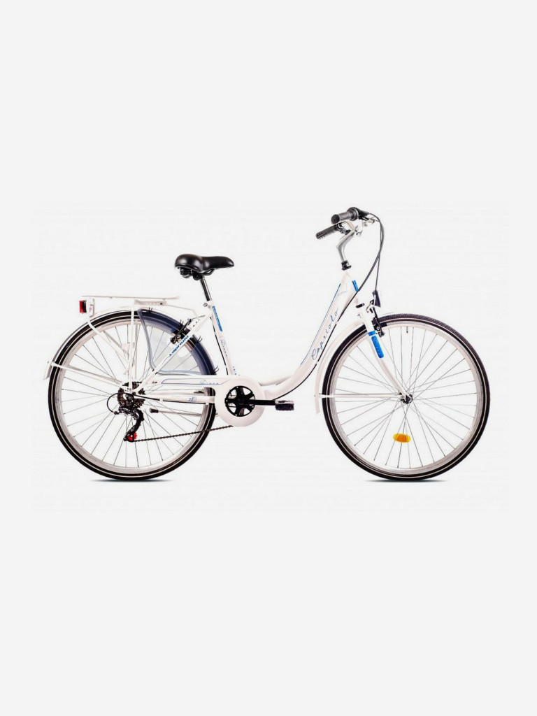 Велосипед CAPRIOLO CITY DIANA STEEL (1 X 6), рама сталь 18'', колёса 28'' (белый - синий)